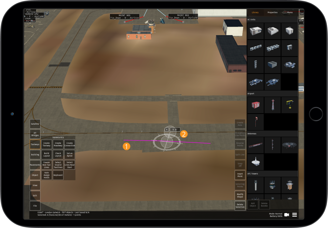 Image 6.1.3.1 - Moving/Changing Orientation of Pavement