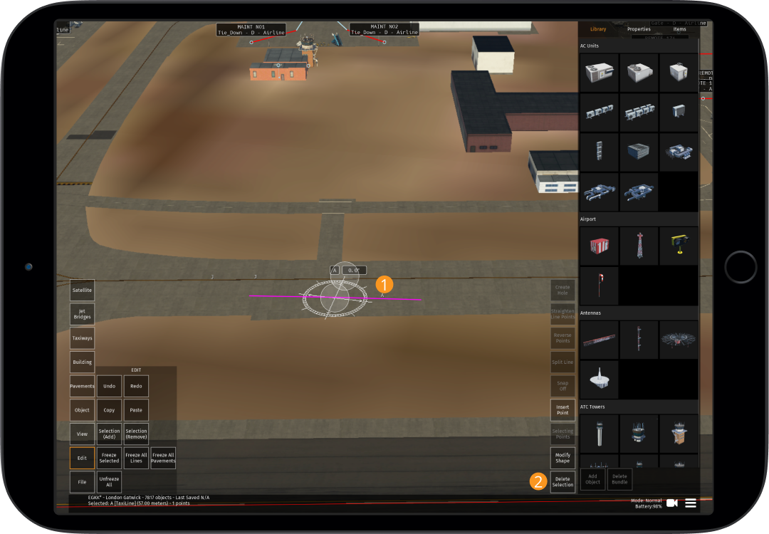 Image 6.1.5.1 - Deleting a Pavement