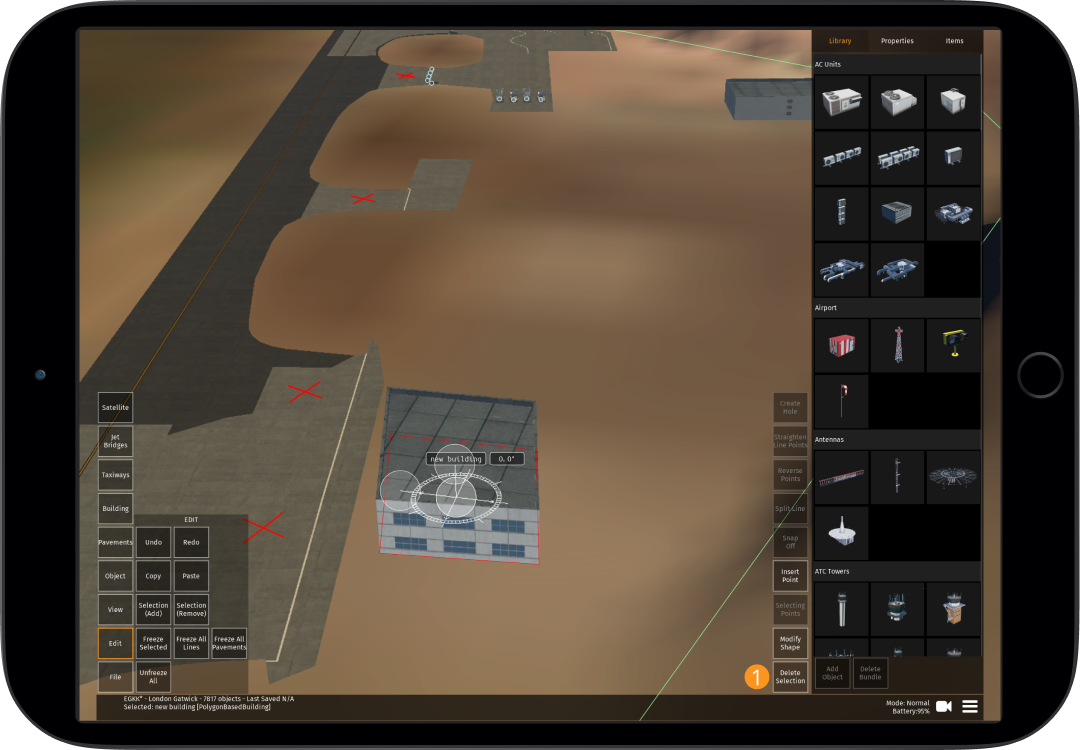 Image 9.1.5.1 - Deleting a Building