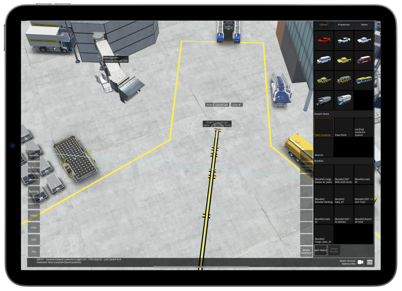 Image 8.1.3.1 - Changing Start Location Orientation