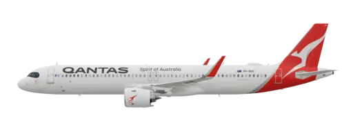 Qantas livery on the Airbus A321neo