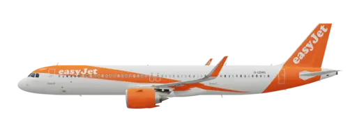 EasyJet livery on the Airbus A321neo