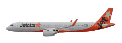 Jetstar livery on the Airbus A321neo