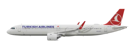 Turkish Airlines livery on the Airbus A321neo