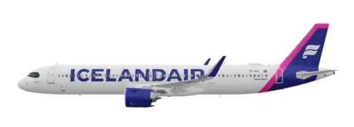 Icelandair livery on the Airbus A321neo